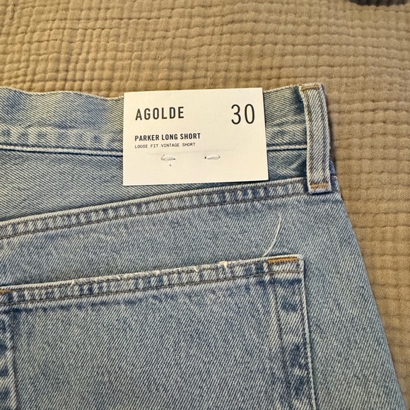 Agolde Light Blue Jean Shorts - Picture 3 of 3
